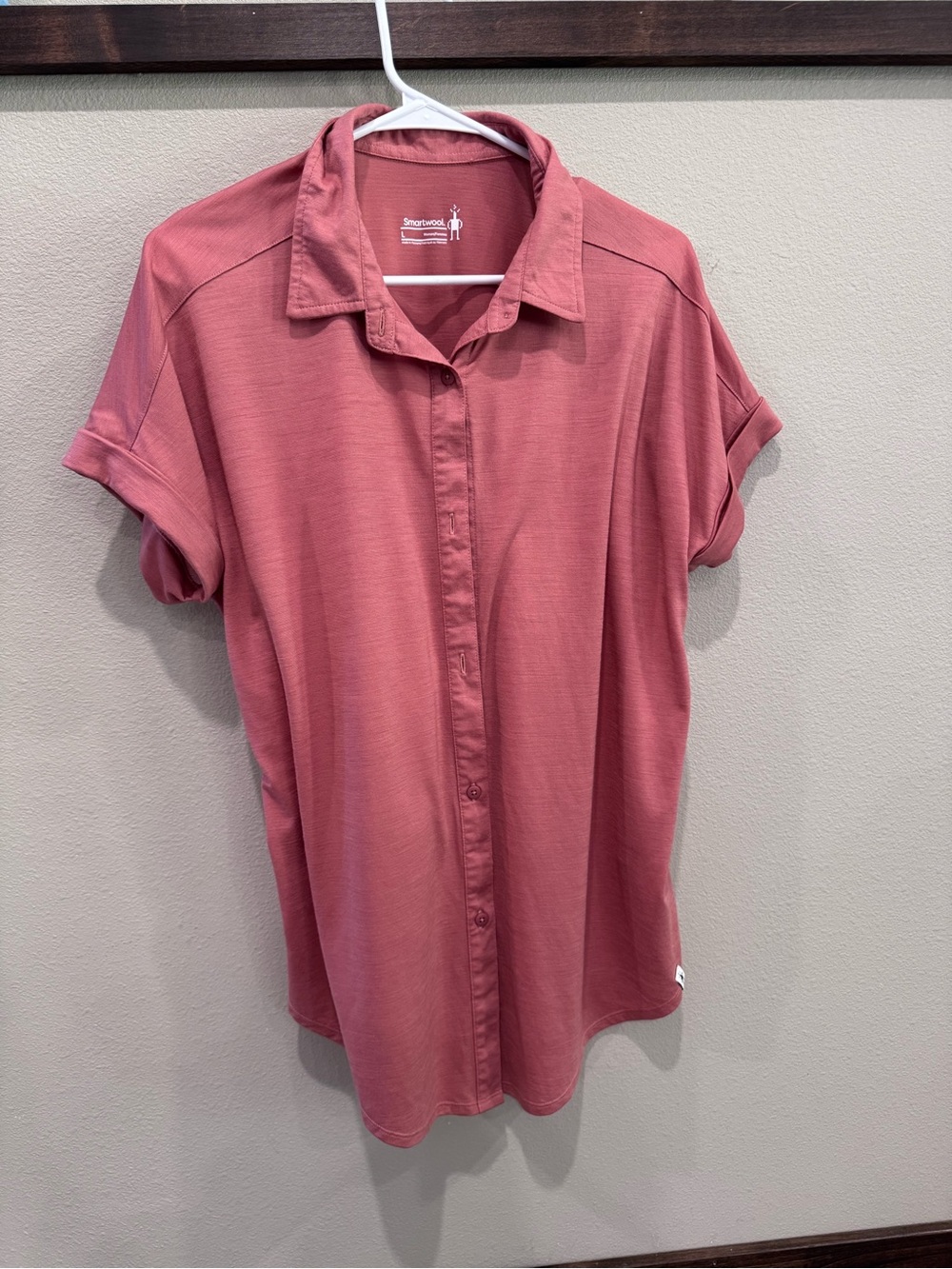 Smartwool Merino Wool Short Sleeve Button-Up Shirt | Women’s Large